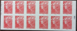 4197-C22 Date 16.12.10 & N°(100) Carnet Beaujard 12 TVP Rouge Faciale 17.16€ - Modernos : 1959-…