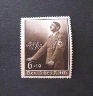 GERMANY ALLEMAGNE DEUTSCHLAND III REICH 1939 Party Rally - Inscription "REICHS-PARTEITAG 1939" MHL - - Unused Stamps