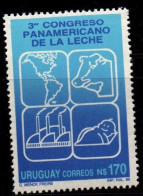 1989 Uruguay 3rd Pan American Milk Congress Exportation Agriculture #1287 ** MNH - Uruguay