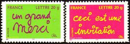 France Autoadhésif ** N°   52 A Et 52 B - Aux Modèles 3760 Et 3761 C - Ceci Est Une Invitation Et Merci - ITFV - Unused Stamps