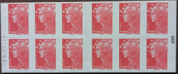 4197-C27 Date 23.03.11 (099) Belgique Carnet Beaujard 12 TVP Rouge Faciale 17.16€ - Moderne : 1959-...