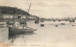 P5-22-Saint-Brieuc-sous La Tour -entrée Du Port Tres Belle Cpa Avec Barques - Saint-Brieuc