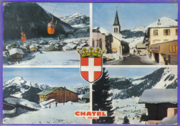 Carte Postale 74. Châtel  Blason   Très Beau Plan - Châtel