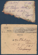 LETTRE ACCIDENTÉE " TROUVÉE DANS LES DÉBRIS DE L'AVION POSTAL INCENDIÉ À ALICANTE " 1925 + ENVELOPPE DE REEXPEDITION - Crash Post