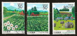 Japon 2000 N° Y&T : 2858 à 2860 Obl. - Used Stamps