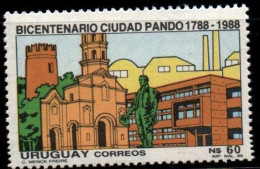 1989 Uruguay City Of Pando Bicentennial Monument Square #1295 ** MNH - Uruguay