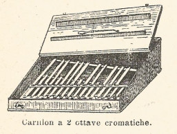 Carillon - 1924 Xilografia D'epoca - Vintage Engraving - Gravure - Prints & Engravings