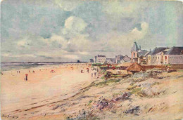 44 - Pornichet - La Plage - Art Peinture - Eugène Bourgeois - CPA - Voir Scans Recto-Verso - Pornichet