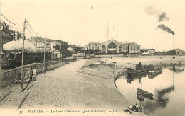 44 - Nantes - La Gare D'Orléans Et Quai Richebourg - Animée - Train à Vapeur - Carte Neuve - CPA - Voir Scans Recto-Vers - Nantes