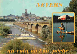 58 - Nevers - Multivues - Un Coin Ou L'on Peche - CPM - Voir Scans Recto-Verso - Nevers