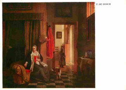 Art - Peinture - P De Hooch - La Mère - Chien - CPM - Voir Scans Recto-Verso - Paintings