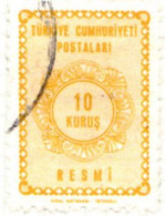 1964 - TURQUIA - SELLO DE SERVICIO - YVERT 89 - Gebruikt