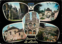 02 - Laon - Multivues - Blasons - CPM - Voir Scans Recto-Verso  - Laon