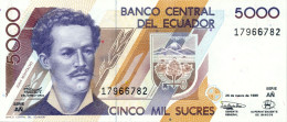 Ecuador P-128 5000 Sucres 1999 UNC - Ecuador