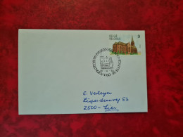 LETTRE/CARTE BELGIQUE 1989 Bullingen Bullange Kongsland 1200 Jahre EGLISE - Otros & Sin Clasificación