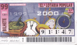 PORTUGAL LOTTERY TICKET 1999 - Billets De Loterie