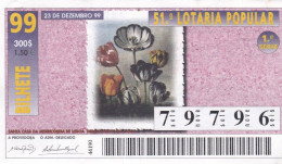 PORTUGAL LOTTERY TICKET 1999 - Billetes De Lotería