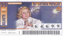 PORTUGAL LOTTERY TICKET 1999 - Billetes De Lotería