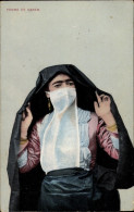 CPA Verschleierte Frau, Maghreb, Araberin, Portrait - Costumes