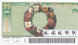 PORTUGAL LOTTERY TICKET 1999 - Lottery Tickets