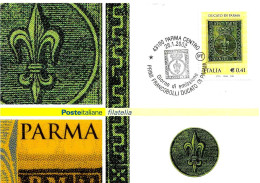 ITALIA ITALY - 2002 PARMA Primi Francobolli Del Ducato Di Parma Annullo Fdc Su Cartolina PT - 766 - Philatelic Exhibitions