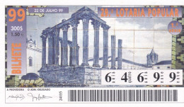 PORTUGAL LOTTERY TICKET 1999 - Lottery Tickets