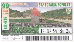 PORTUGAL LOTTERY TICKET 1999 - Lottery Tickets