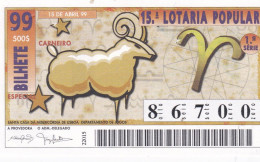 PORTUGAL LOTTERY TICKET 1999 - Lottery Tickets