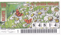 PORTUGAL LOTTERY TICKET 1999 - Lottery Tickets