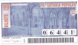 PORTUGAL LOTTERY TICKET 1999 - Lottery Tickets