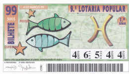 PORTUGAL LOTTERY TICKET 1999 - Lottery Tickets