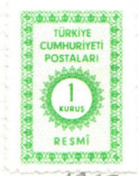 1965 - TURQUIA - SELLO DE SERVICIO - YVERT 96 - Usados