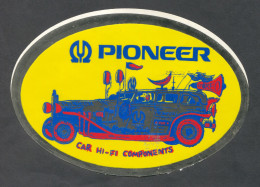 PIONEER Auto Car HI - FI Components, Sticker Autocollant - Autocollants