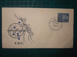 LIECHTENSTEIN, Enveloppe FDC Commémorant La « Lutte Mondiale Contre Le Paludisme ». Cachet De La Poste Et Timbre Postal - FDC