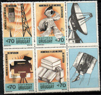 1990 Uruguay Microphone Tower Newspaper Boy Books Television Camera #1352 ** MNH - Uruguay