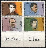 1990 Uruguay Portraits Federico Saez Blanes Viale Zorrilla Prati #1353 ** MNH - Uruguay