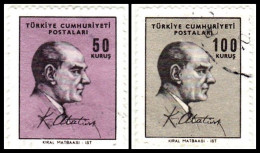 1966 - TURQUIA - KEMAL ATATURK - YVERT 1803,1805 - Usados