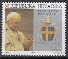 KROATIEN  291,  Postfrisch **, Besuch Von Papst Johannes Paul II., 1994 - Croacia