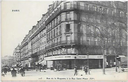 CPA Paris Rue De La Roquette à La Rue St-Maur - Distrito: 11