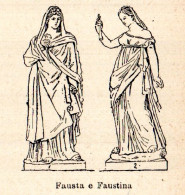 Fasta E Faustina - Stampa Epoca - 1926 Vintage Print   - Prenten & Gravure