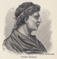 Ritratto Di Ovidio Nasone - Stampa Epoca - 1929 Vintage Print  - Estampes & Gravures