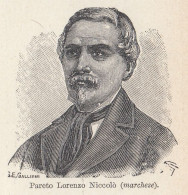 Ritratto Di Lorenzo Niccolò Pareto - Stampa Epoca - 1929 Vintage Print  - Estampes & Gravures