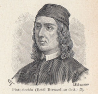 Ritratto Di Bernardino Betti Detto Il Pinturicchio - 1929 Vintage Print  - Prints & Engravings