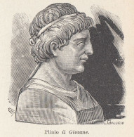 Ritratto Di Plinio Il Giovane - Stampa Epoca - 1929 Vintage Print  - Estampes & Gravures