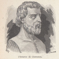 Ritratto Di Plutarco Di Cheronea - Stampa Epoca - 1929 Vintage Print  - Prints & Engravings