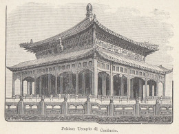 Cina - Pechino - Tempio Di Confucio - Stampa Epoca - 1929 Vintage Print - Estampes & Gravures