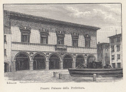 Pesaro - Palazzo Della Prefettura - Stampa Epoca - 1929 Vintage Print - Prints & Engravings