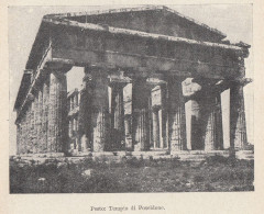Capaccio Paestum (SA) - Tempio Di Poseidone - Stampa - 1929 Vintage Print - Estampes & Gravures
