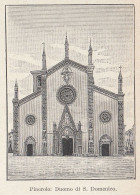 Pinerolo (TO) - Duomo Di San Domenico - 1929 Stampa Epoca - Vintage Print - Estampes & Gravures