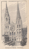 Francia - Chalons Sur Marne - Cattedrale - 1926 Stampa - Vintage Print - Estampes & Gravures